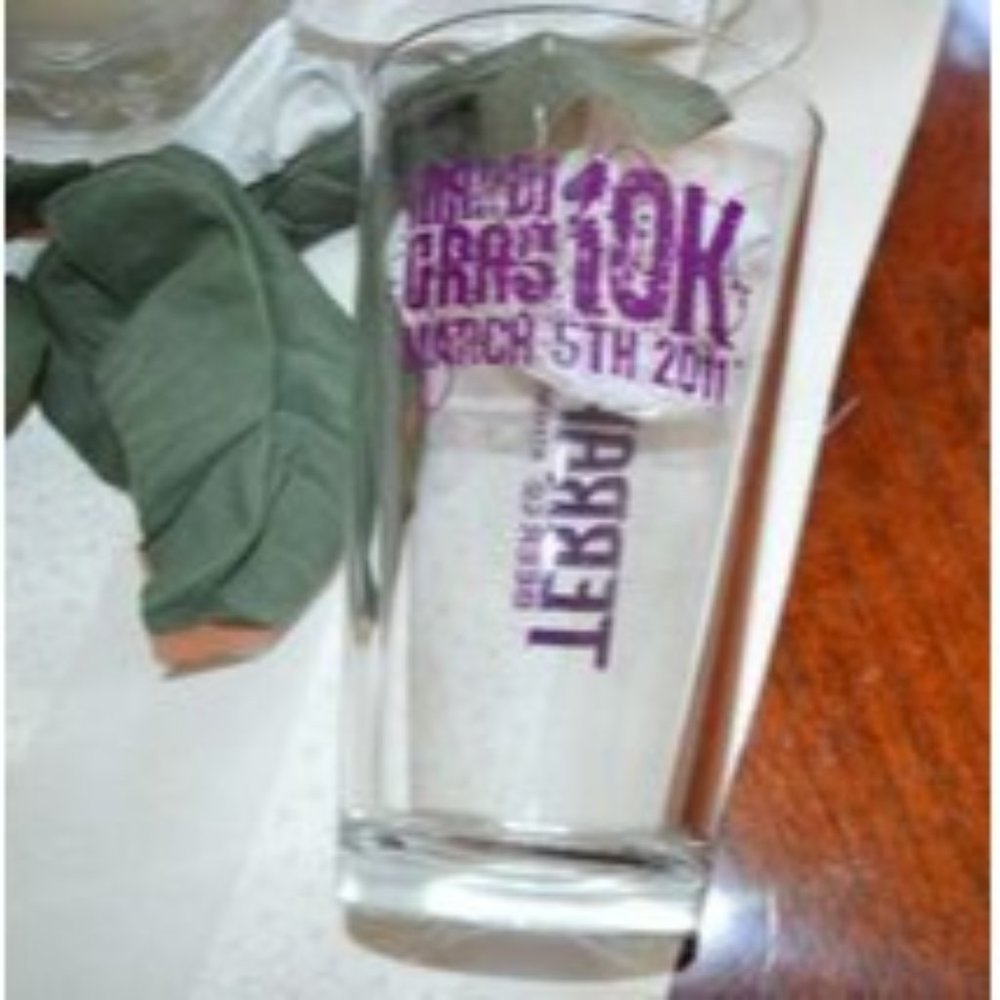Terrapin Beer Co. Glass Mardi Gras 10K March 5, 2011 Purple Label Athens GA